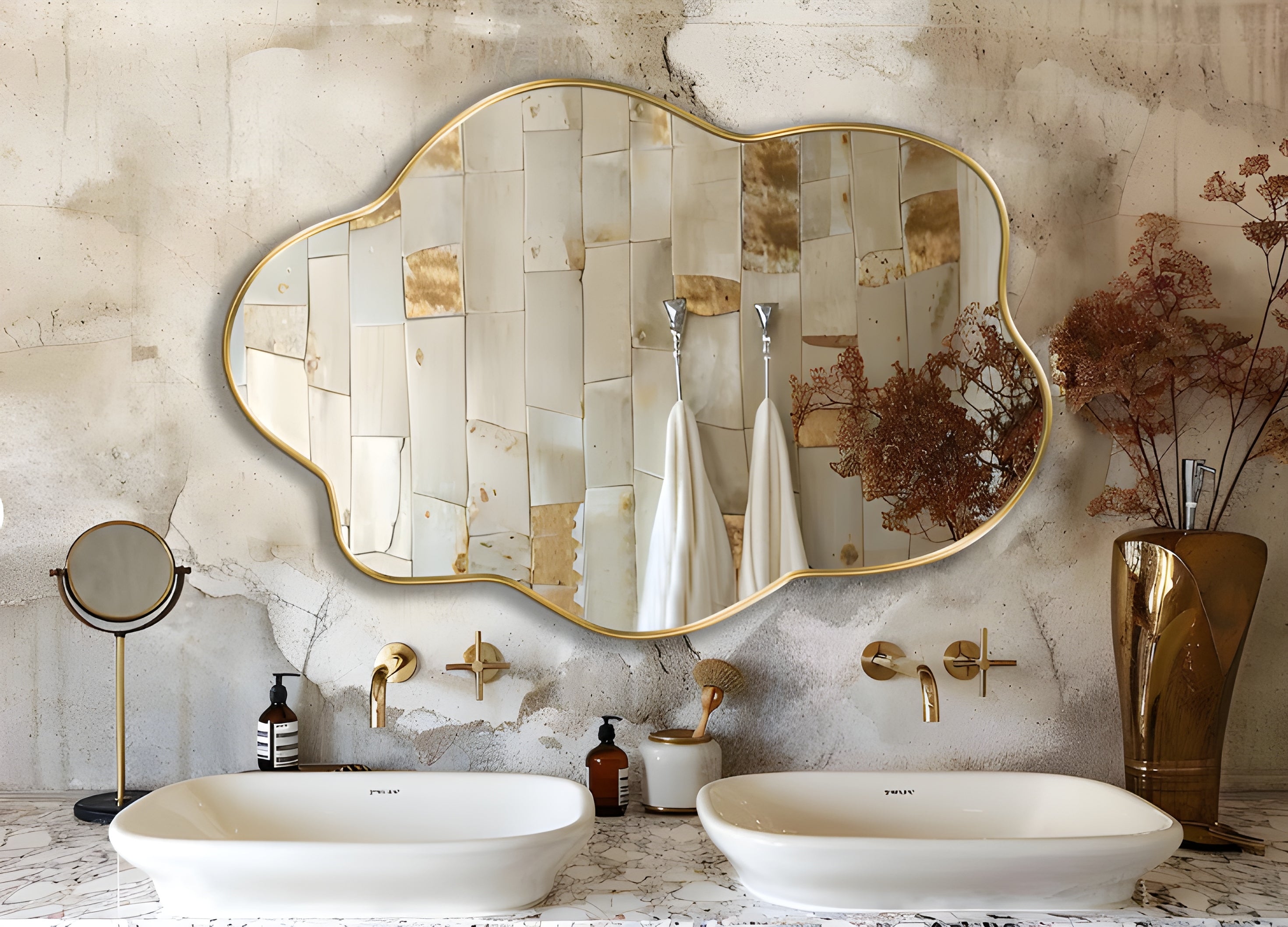 Organic Wave Wall Mirror (MM033)