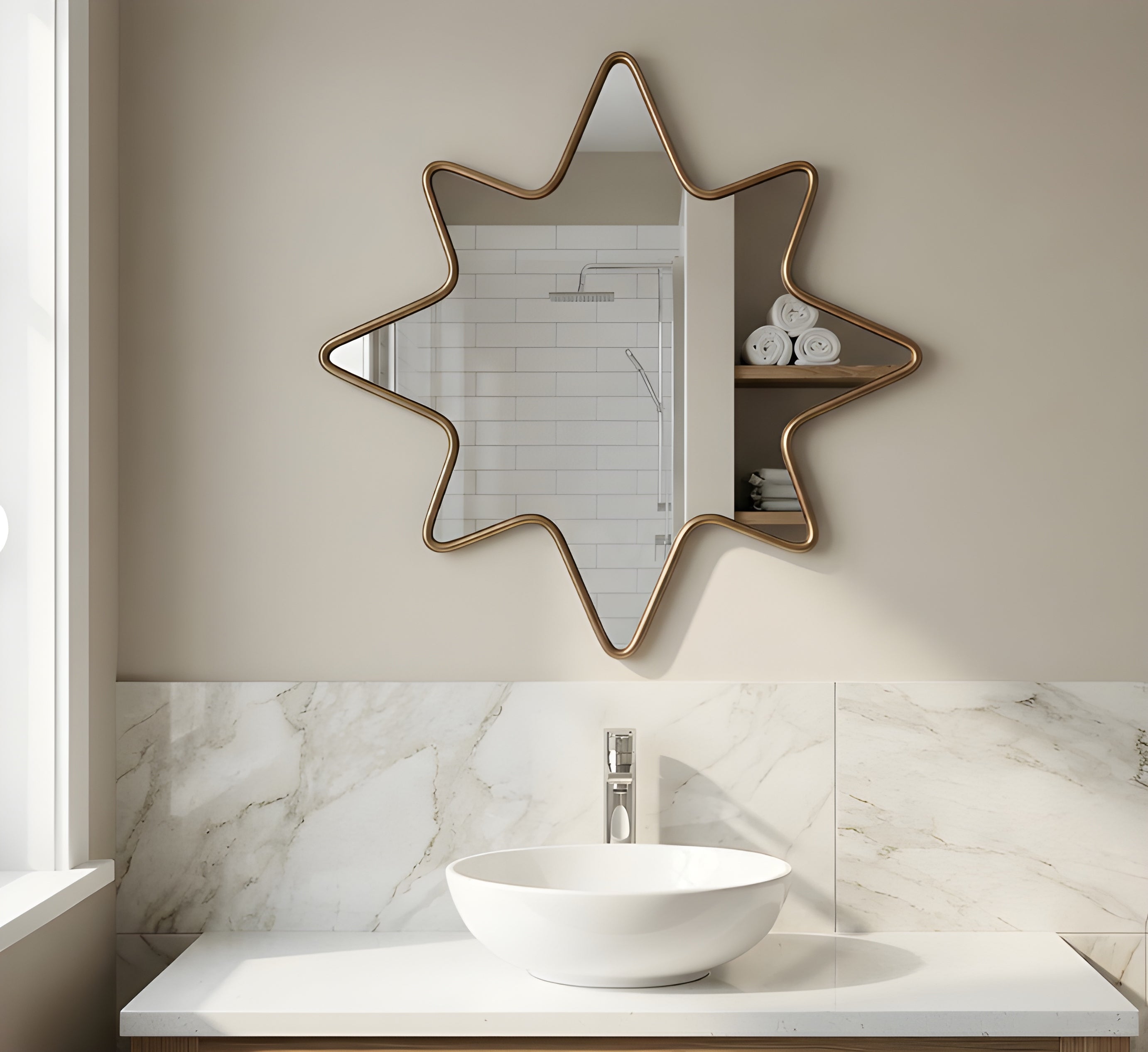 Modern Starburst Wall Mirror (MM020)