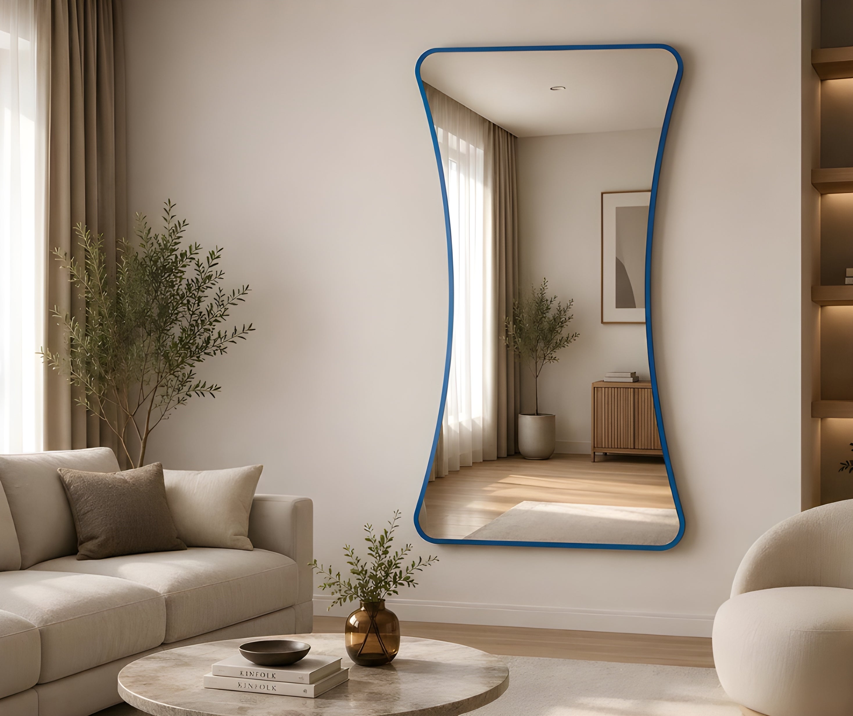 Modern Hourglass Full-Length Wall Mirror (MM026)