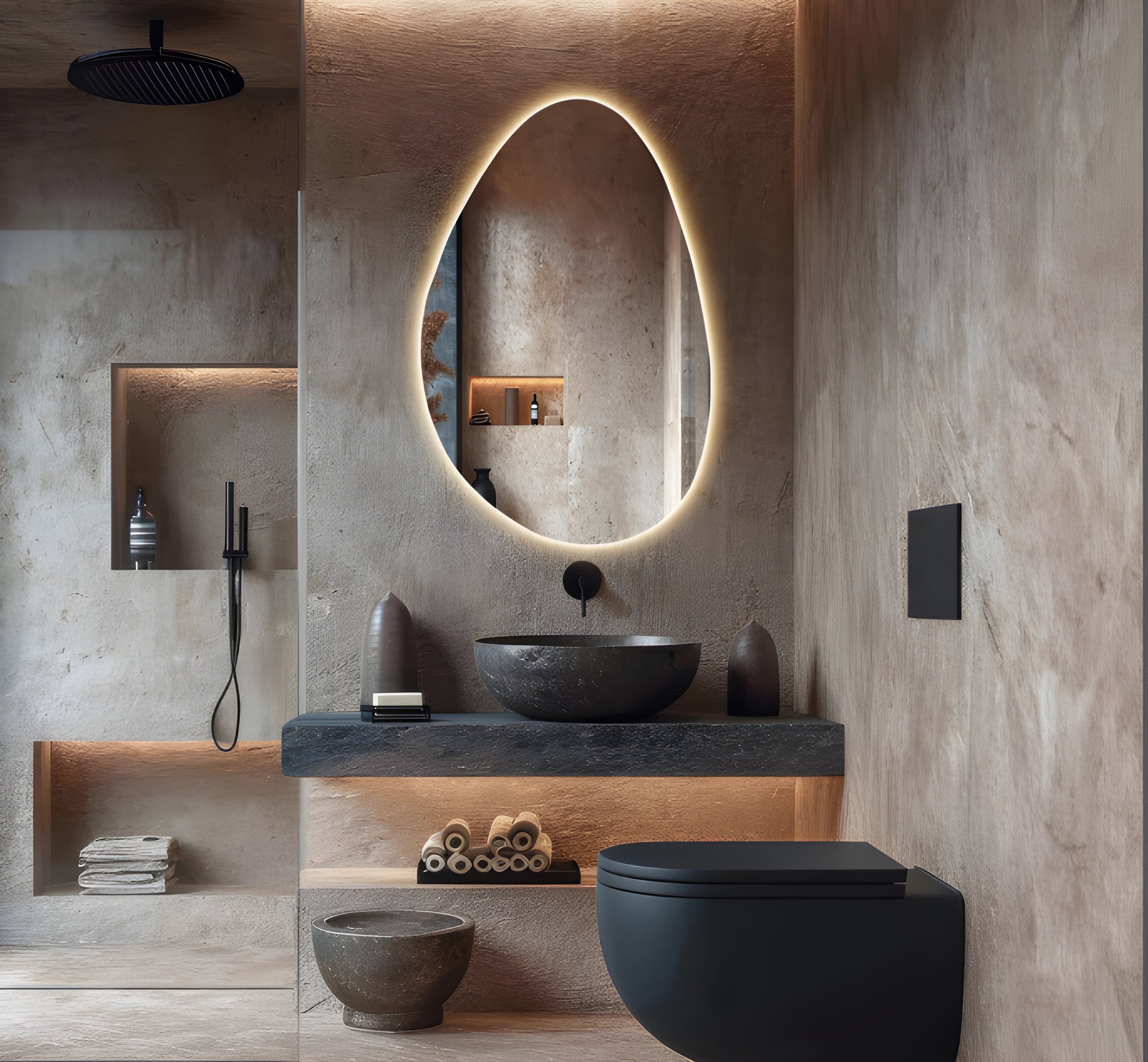 Auréa Asymmetrical Backlit Vanity Mirror (BL003)