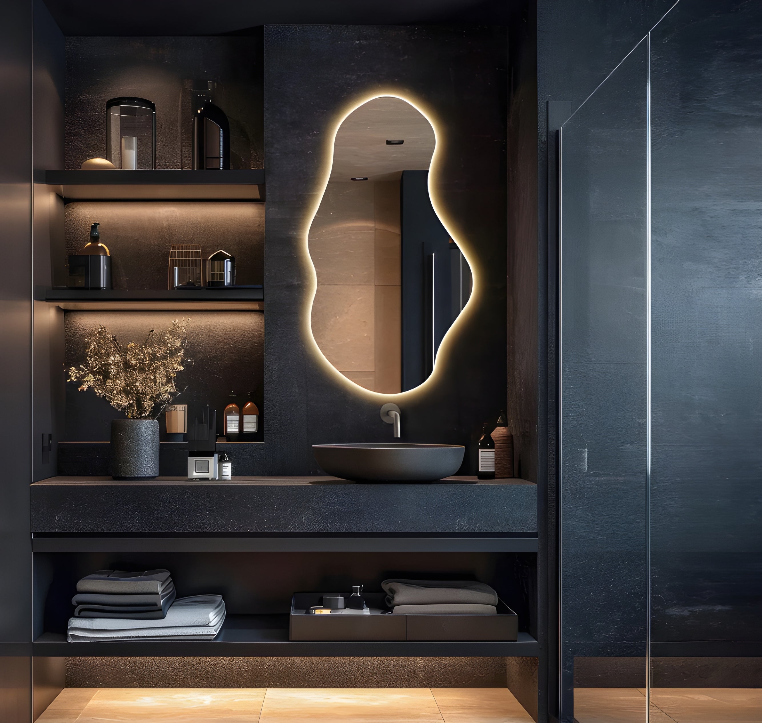 Irregular Backlit Bathroom Vanity Mirror (BL008)