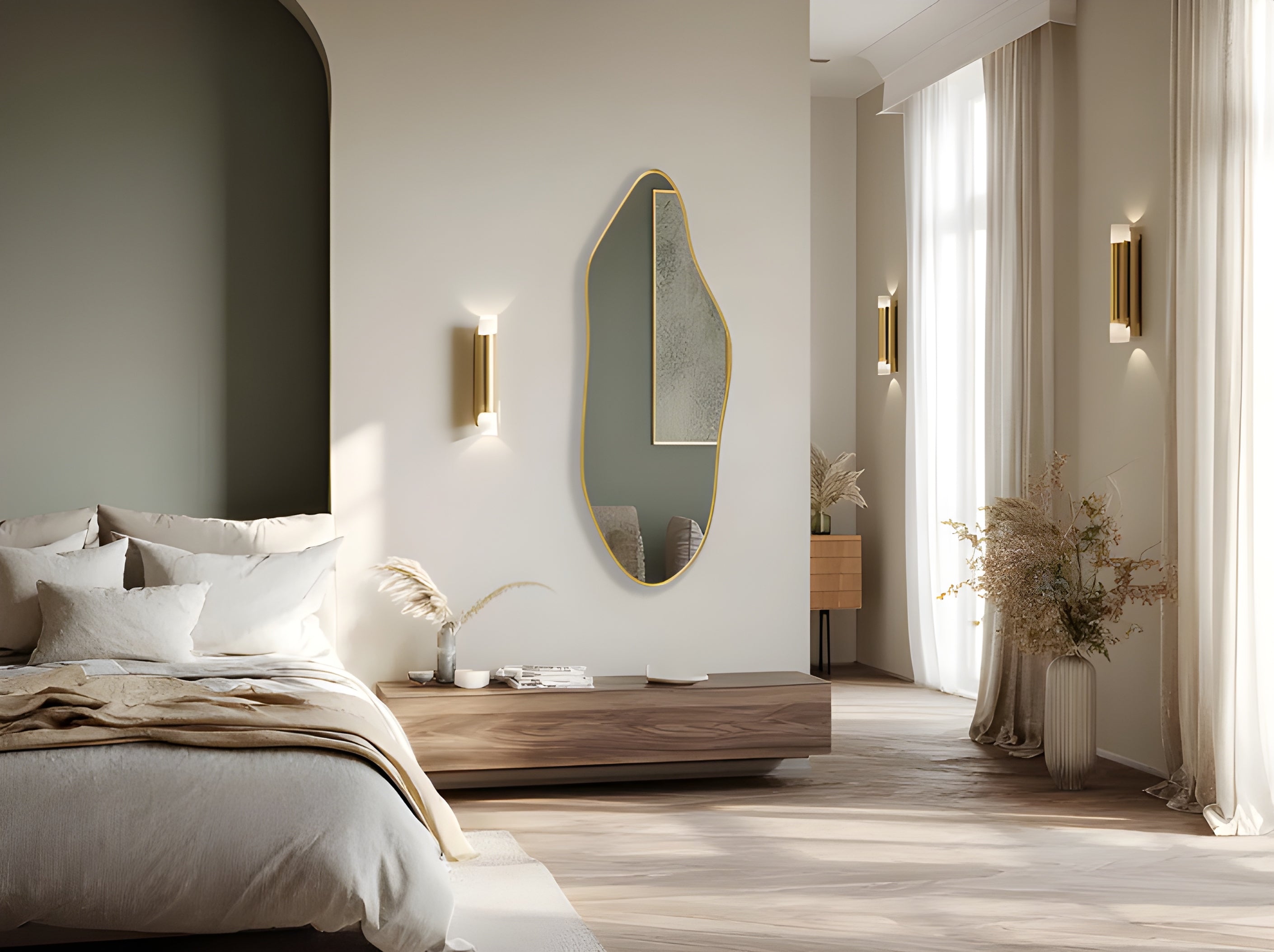 Modern Organic Irregular Wall Mirror (MM004)