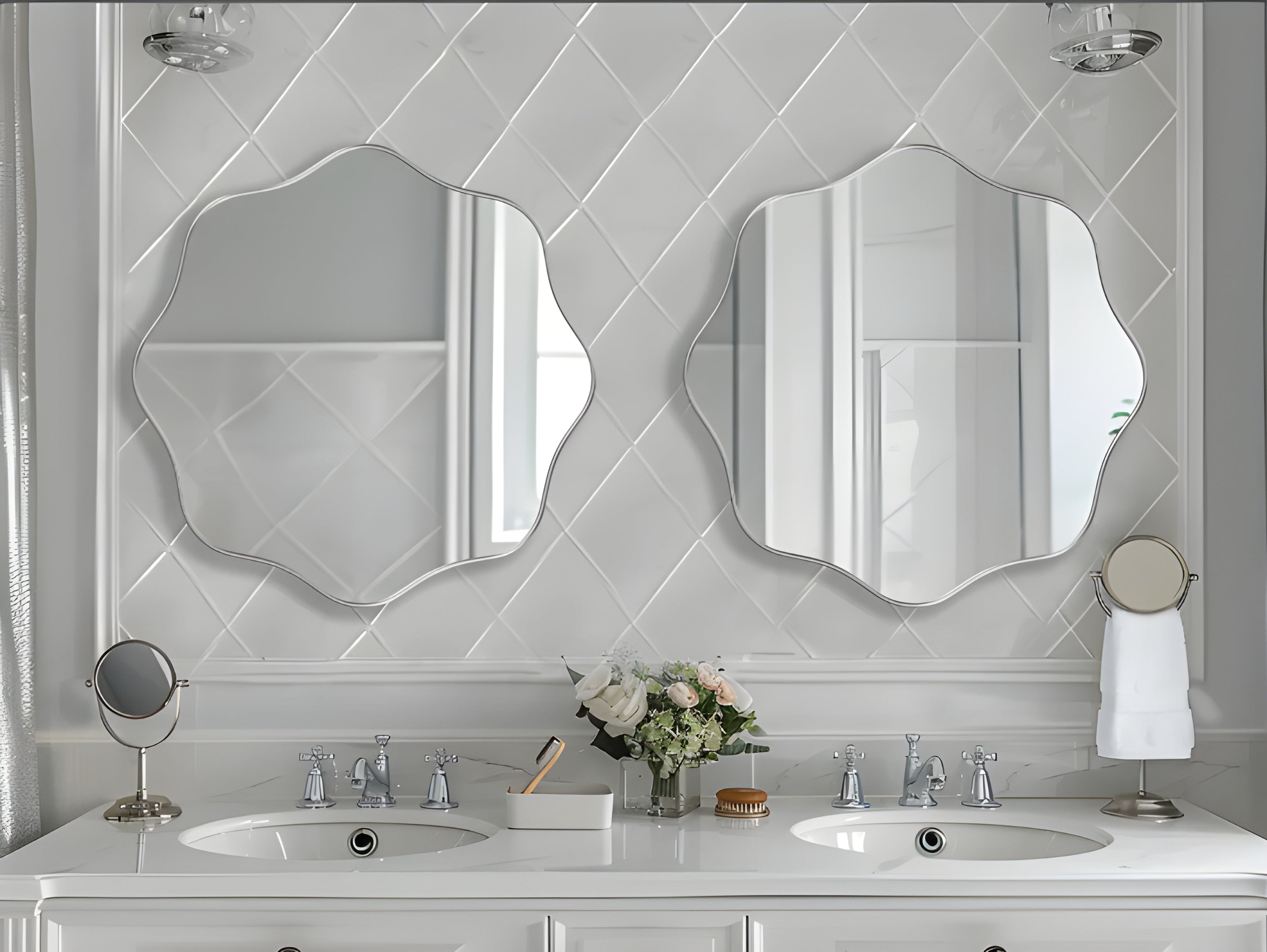 Modern Wavy Scalloped Wall Mirror (MM023)