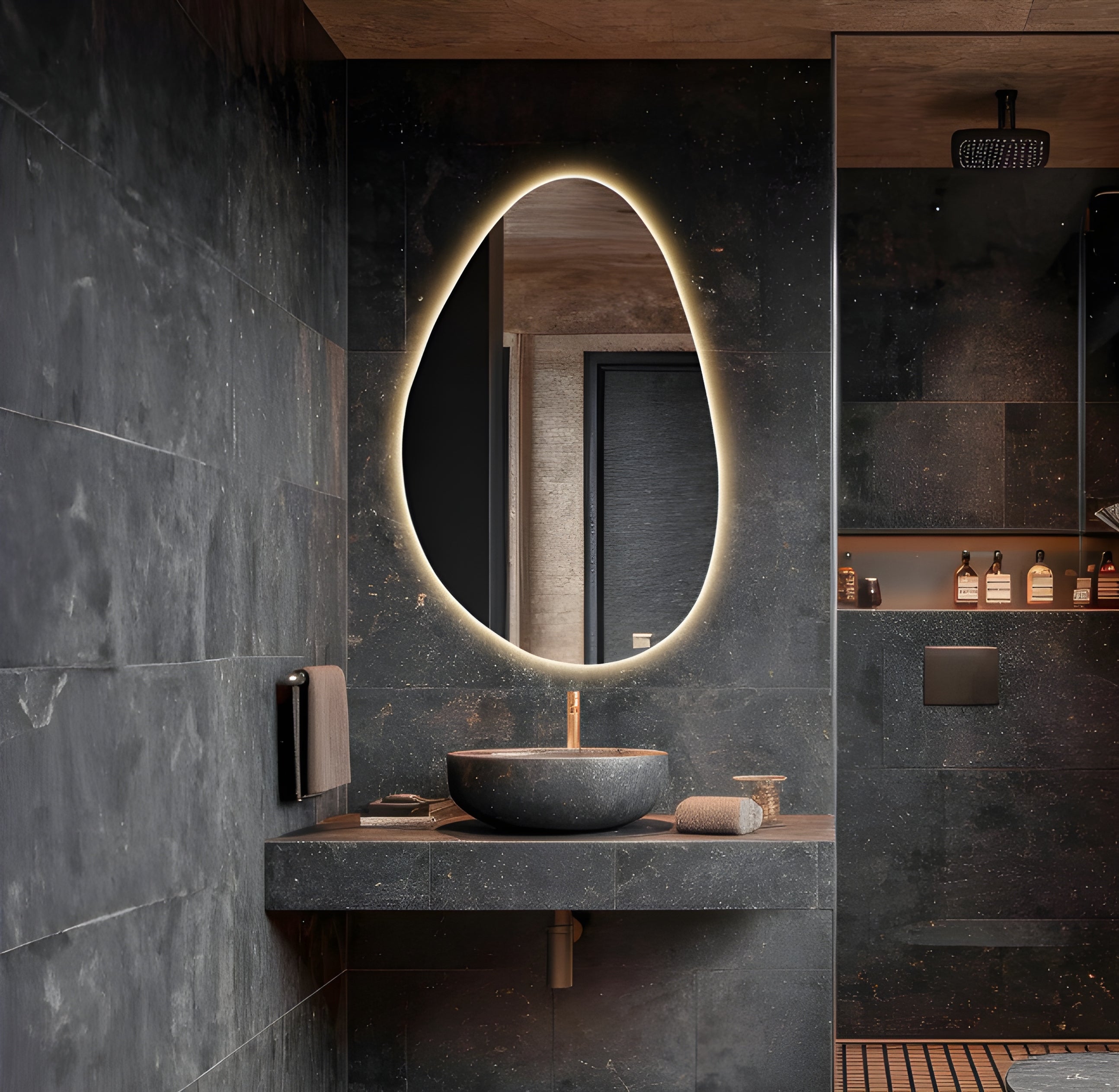 Auréa Asymmetrical Backlit Vanity Mirror (BL003)
