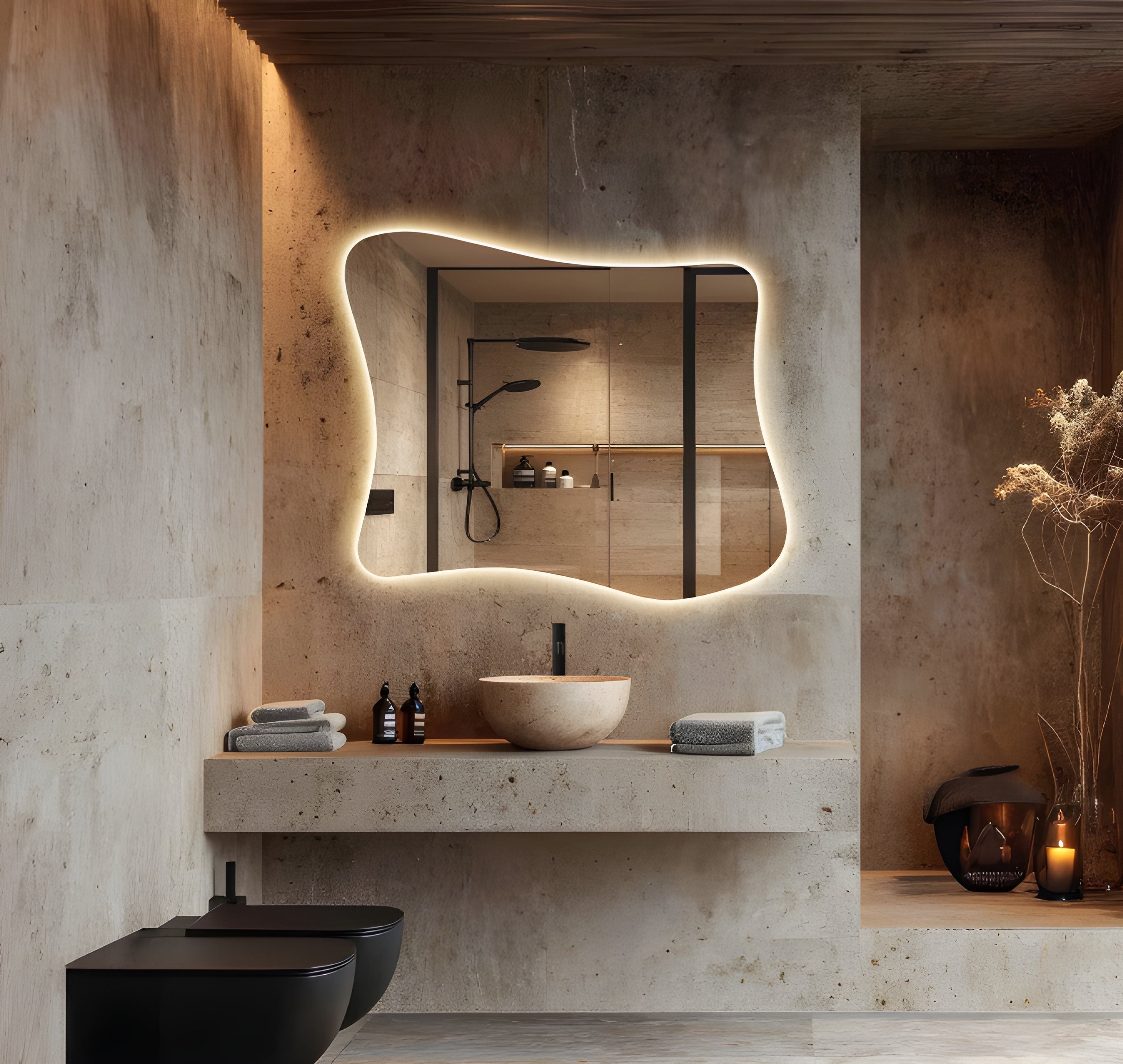 Modern Vanity Lighted Wall Mirror (BL009)