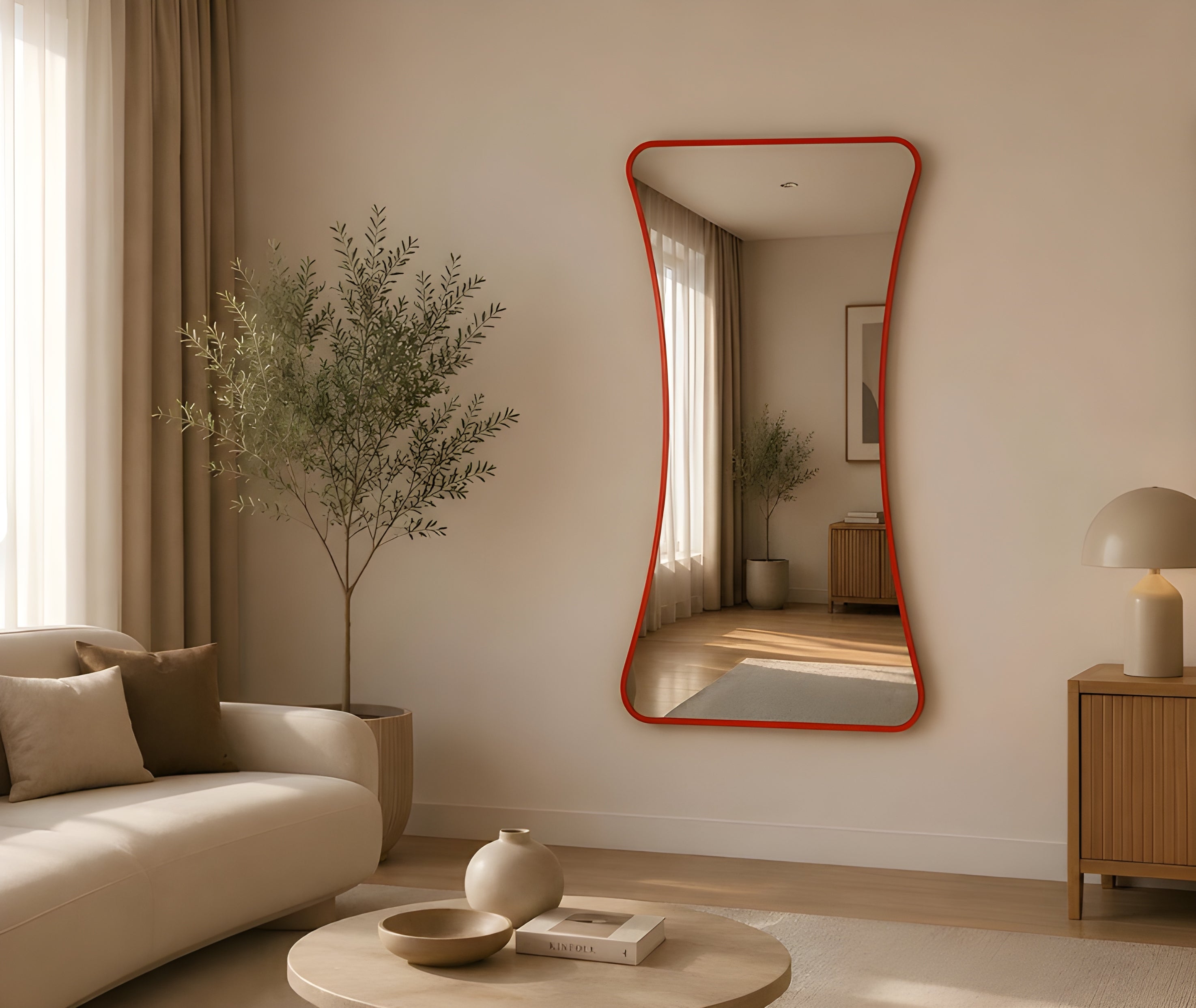 Modern Hourglass Full-Length Wall Mirror (MM026)