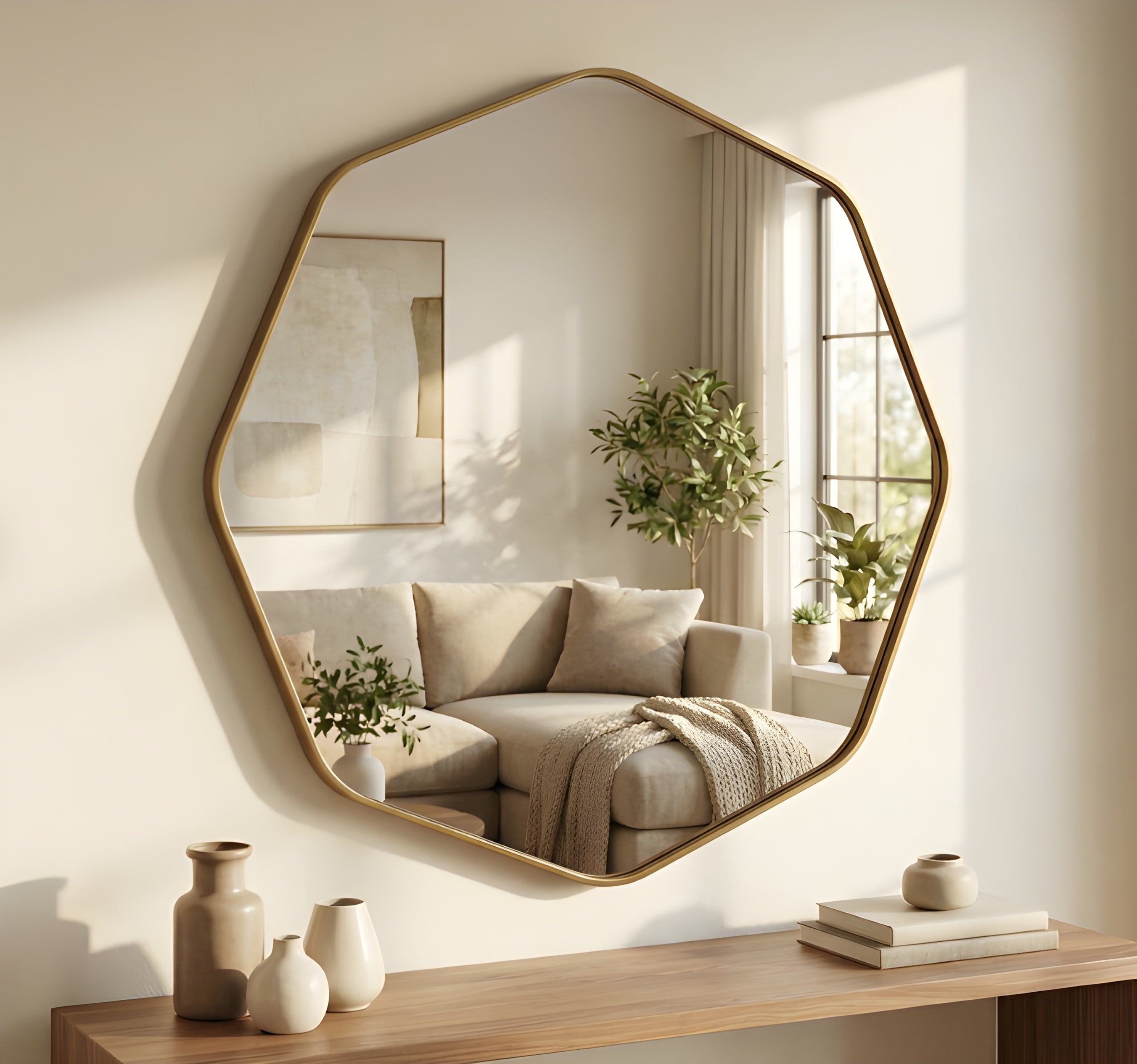 Modern Organic Asymmetrical Statement Mirror (MM018)