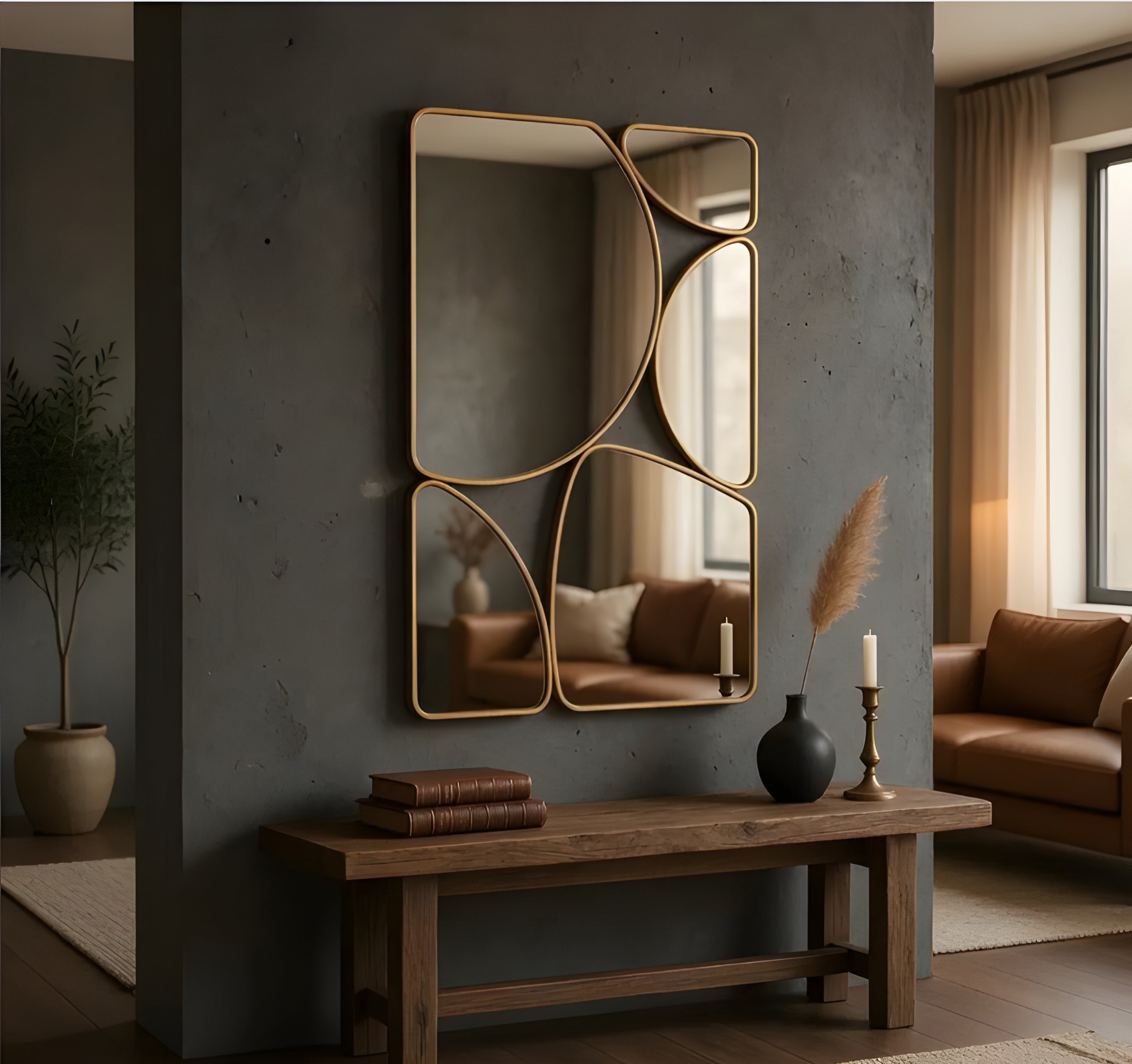 Abstract Segmented Accent Mirror (MM025)