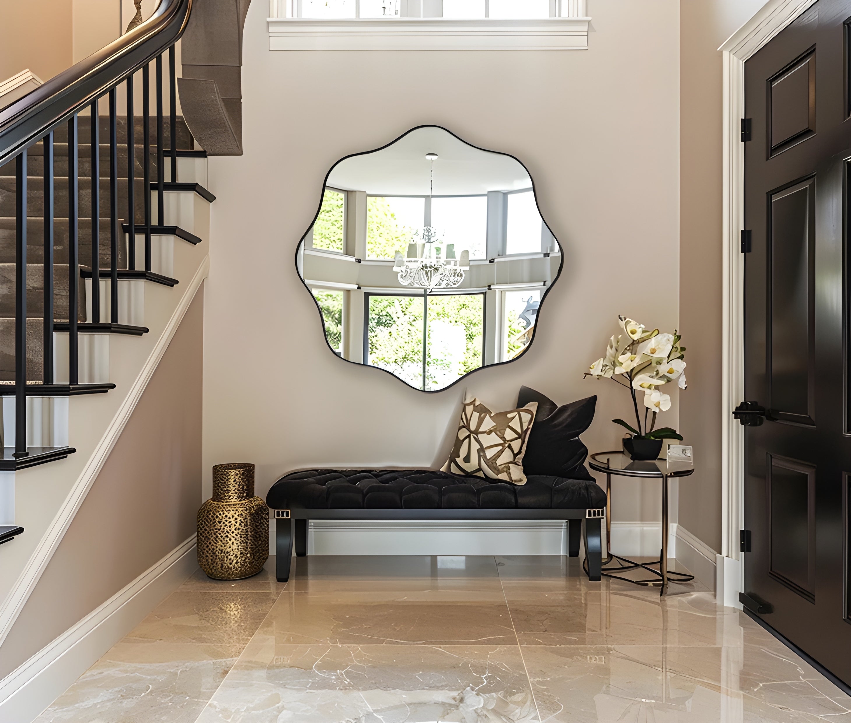 Modern Wavy Scalloped Wall Mirror (MM023)