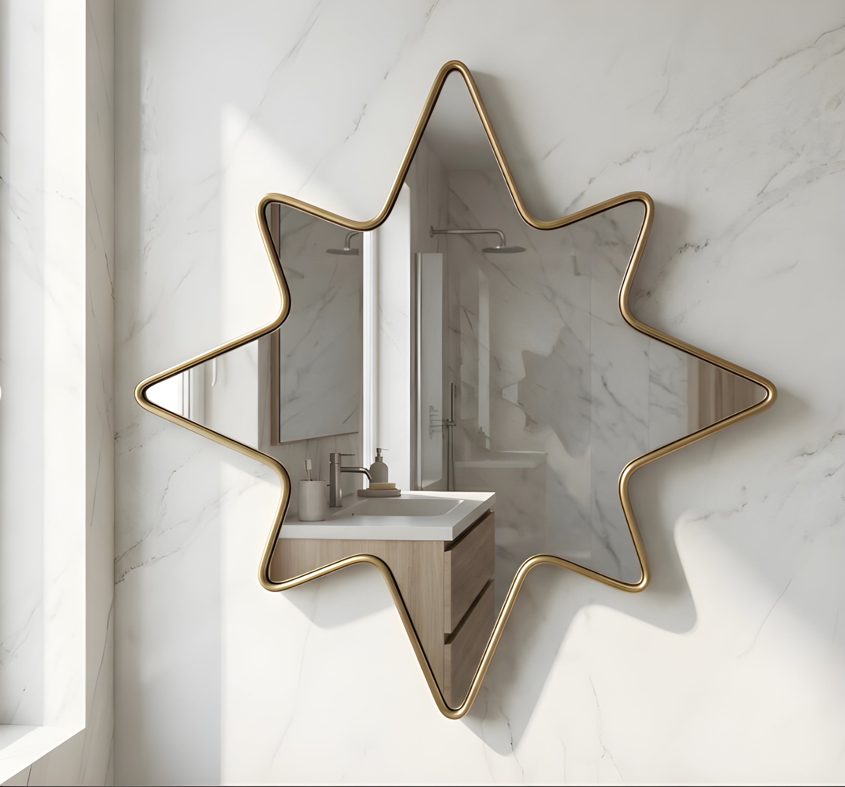 Modern Starburst Wall Mirror (MM020)