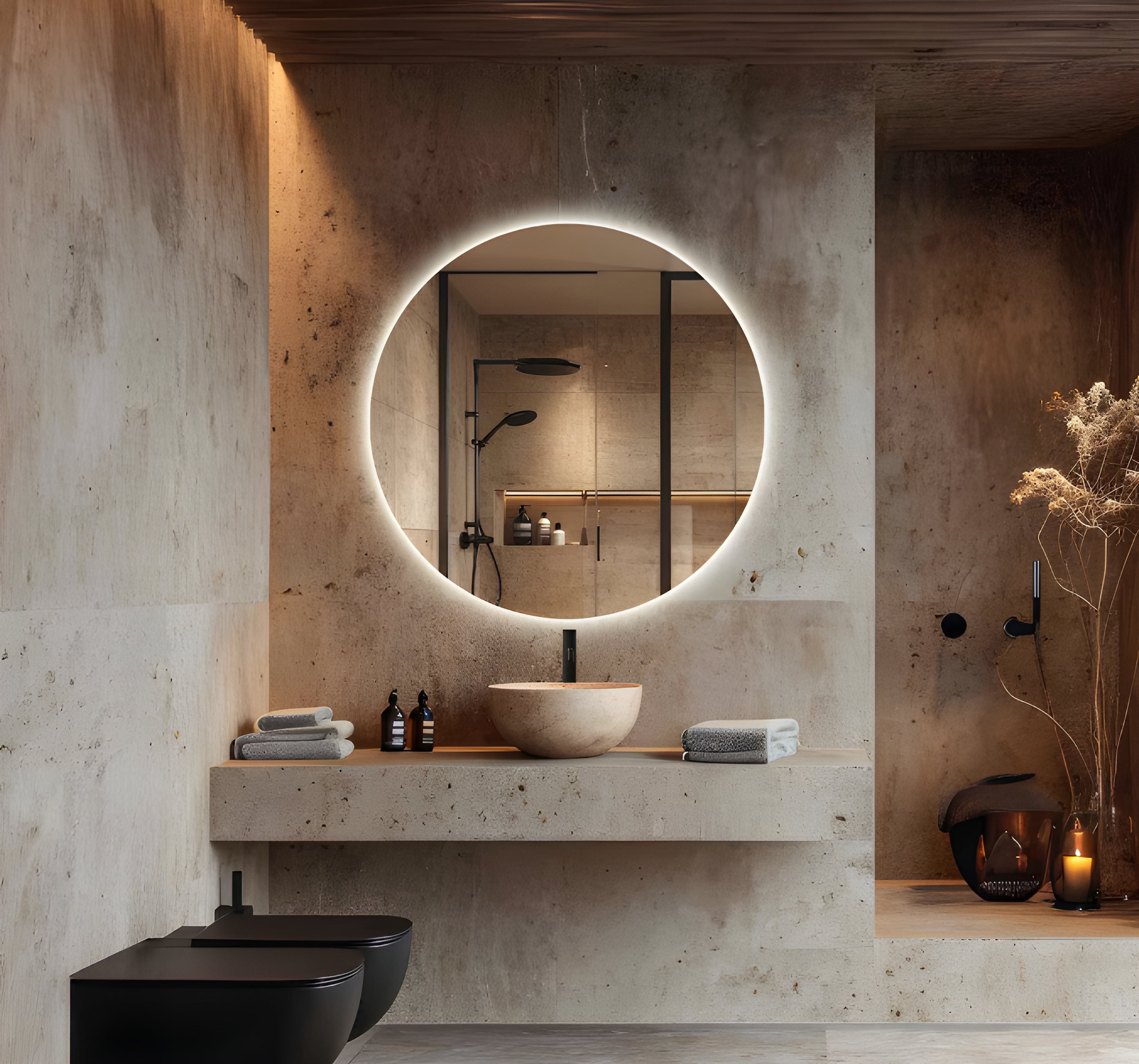 Round Illuminated Vanity Wall Mirror (BL010)
