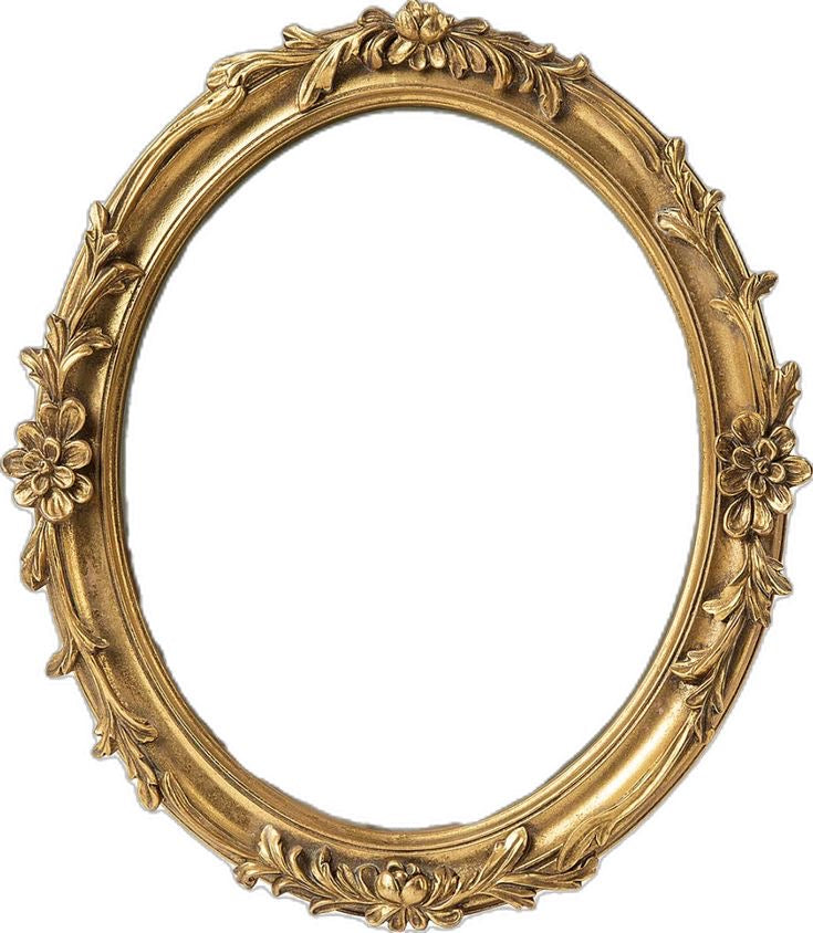 Roselle Vintage Oval Mirror – Ornate Antique Gold Wall Frame (BM001)
