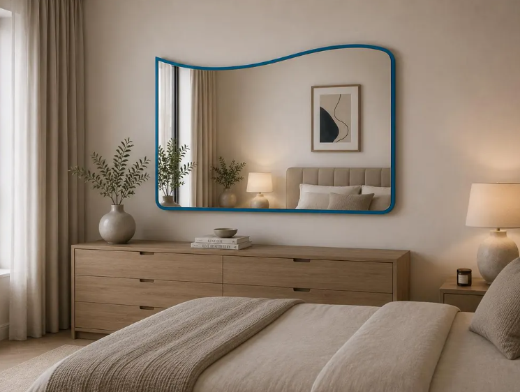 Modern Wavy Horizontal Wall Mirror (MM029)