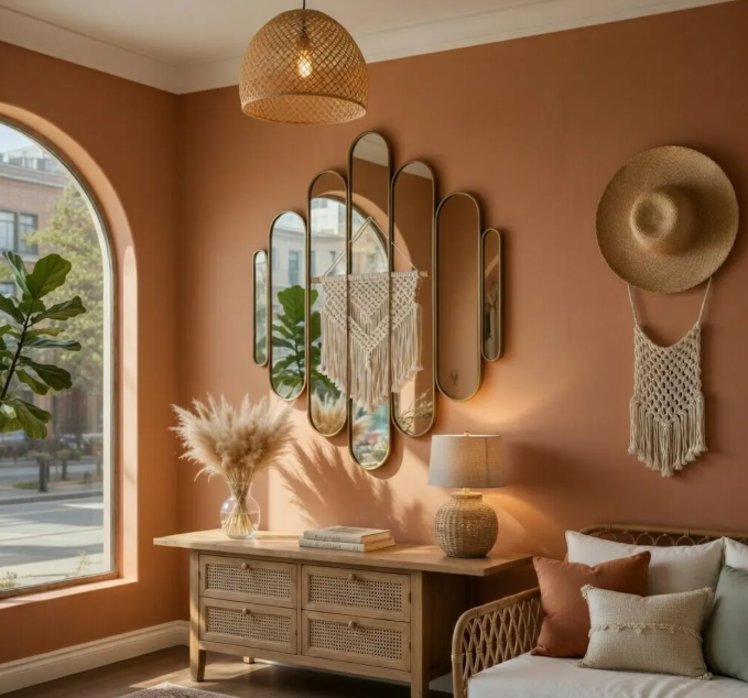 Modern Tiered Capsule Cluster Wall Mirror (MM030)