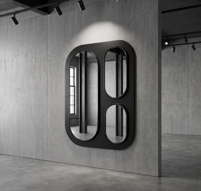 Modern Multi-Panel Capsule Wall Mirror (MM036)