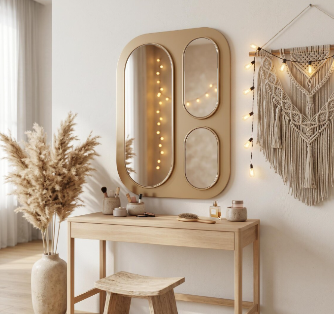 Modern Multi-Panel Capsule Wall Mirror (MM036)