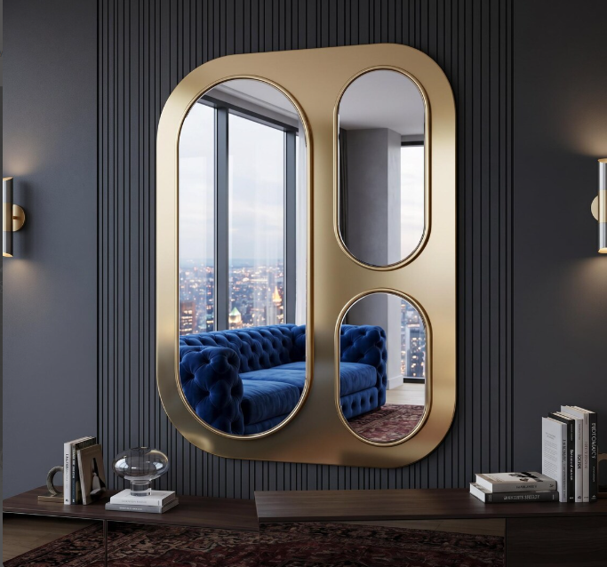 Modern Multi-Panel Capsule Wall Mirror (MM036)