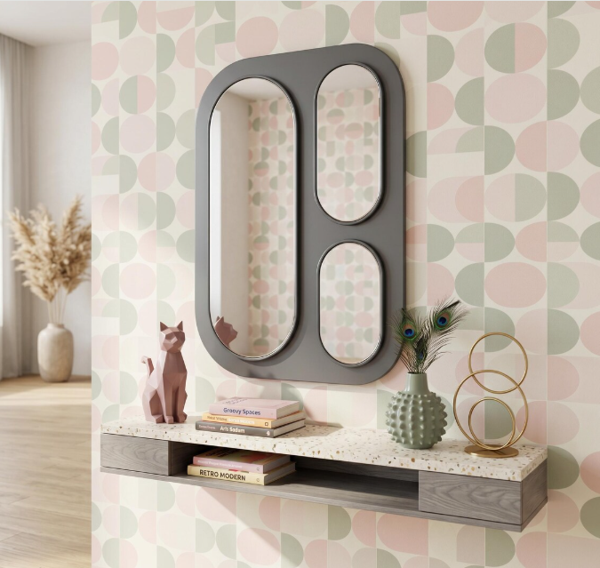 Modern Multi-Panel Capsule Wall Mirror (MM036)