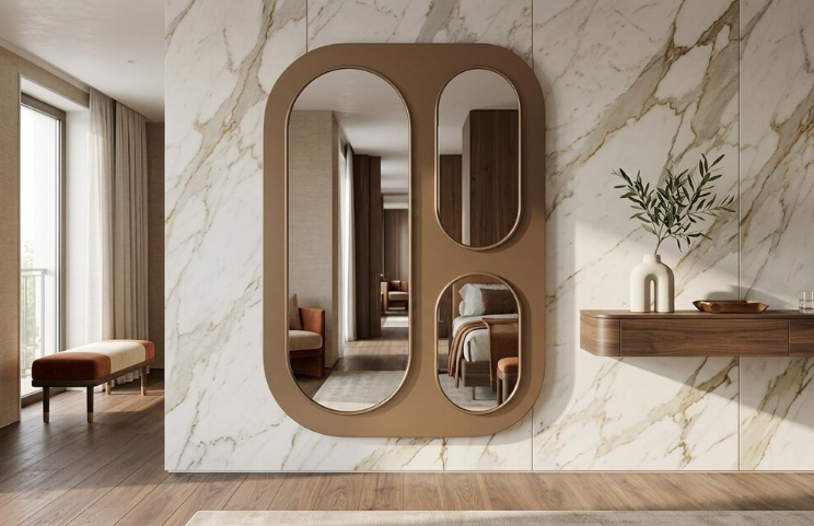 Modern Multi-Panel Capsule Wall Mirror (MM036)