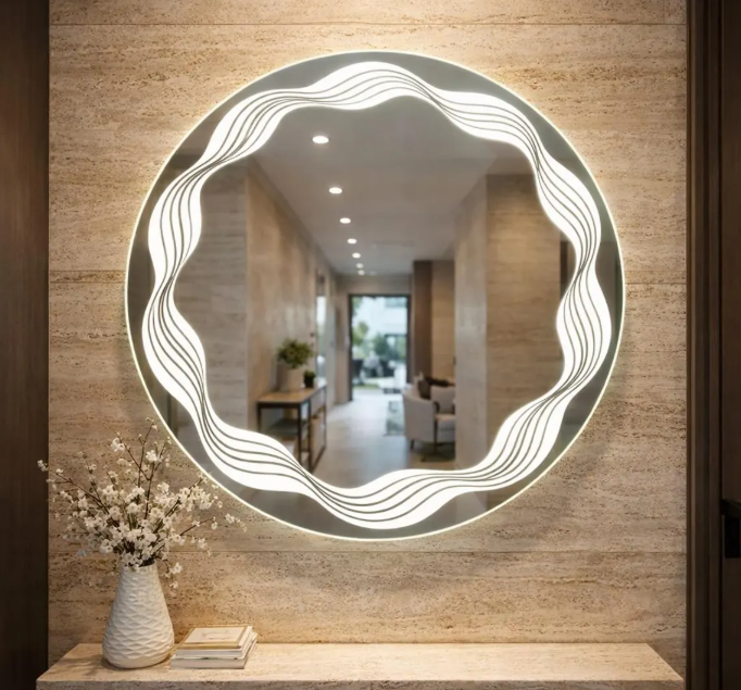 Elysian Wave LED Mirror (LM012)