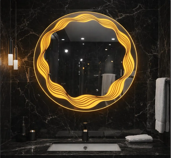 Elysian Wave LED Mirror (LM012)