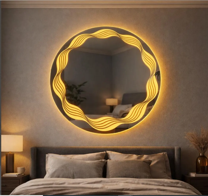 Elysian Wave LED Mirror (LM012)