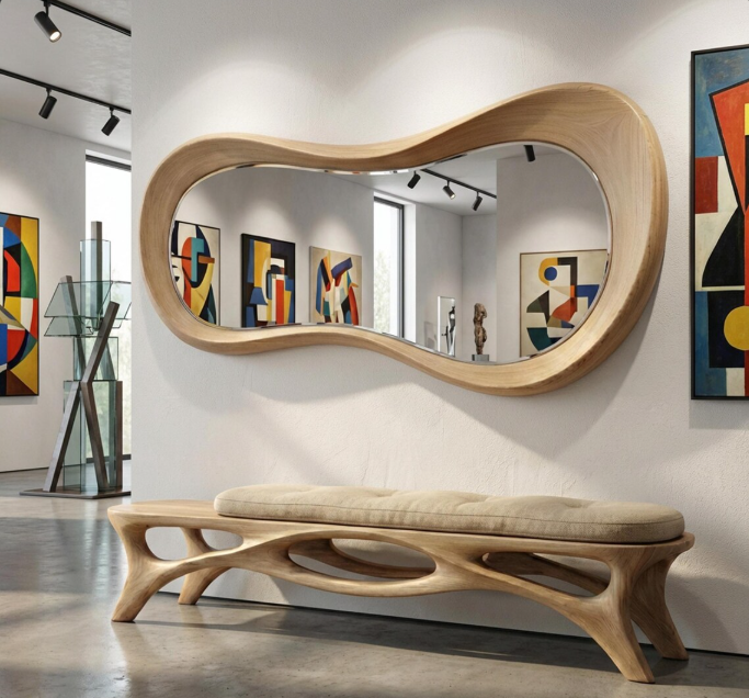 Organic Wave Full-Length Mirror (BF004)