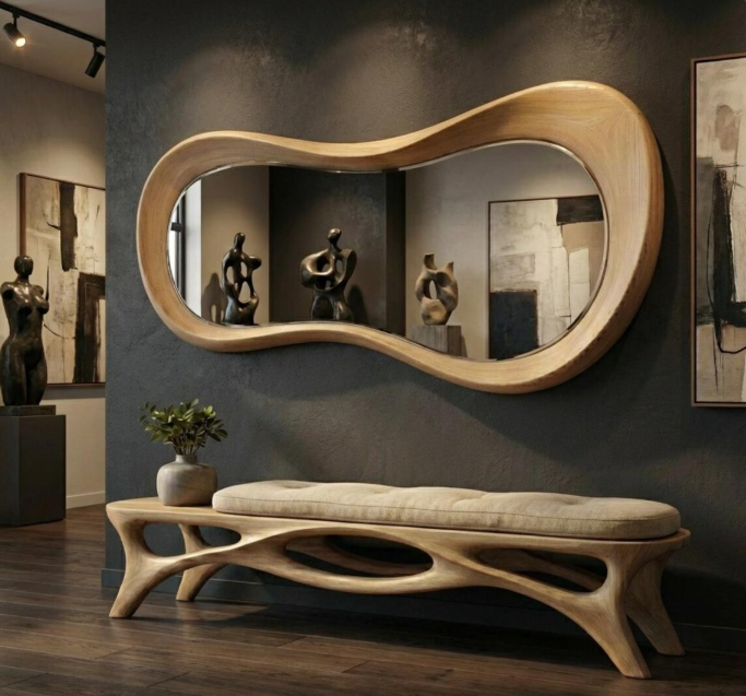 Organic Wave Full-Length Mirror (BF004)