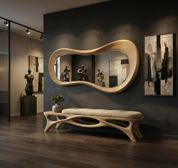 Organic Wave Full-Length Mirror (BF004)