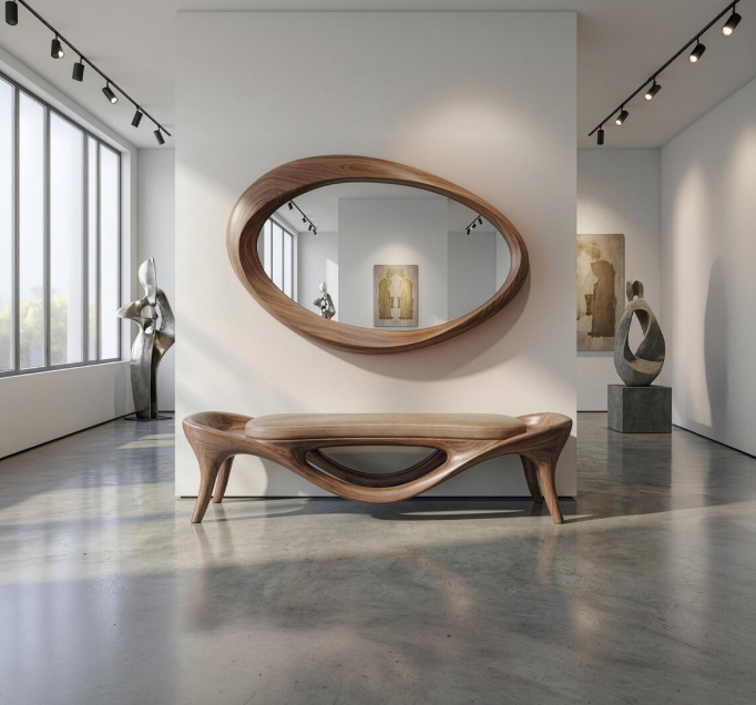 Organic Oval Sculptural Mirror (BF005)