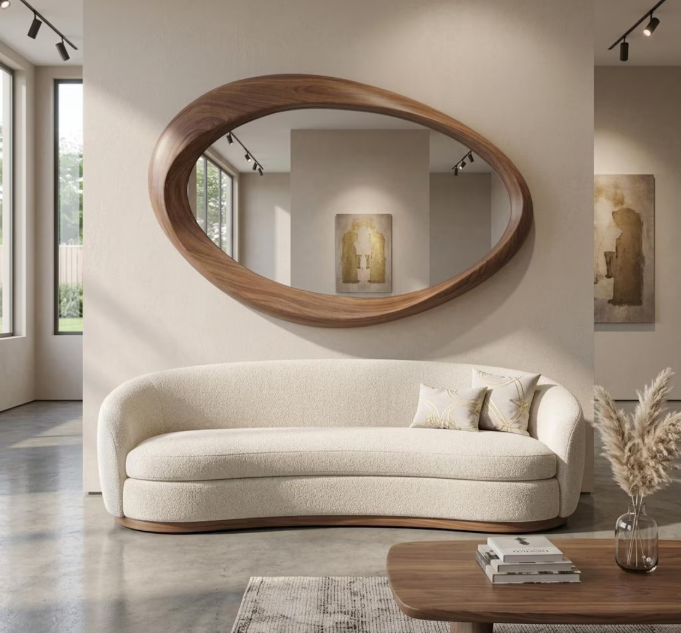 Organic Oval Sculptural Mirror (BF005)