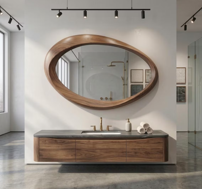 Organic Oval Sculptural Mirror (BF005)