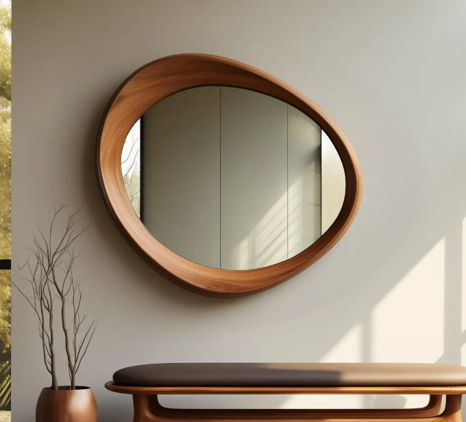 Contemporary Freeform Oval Mirror (BF008)