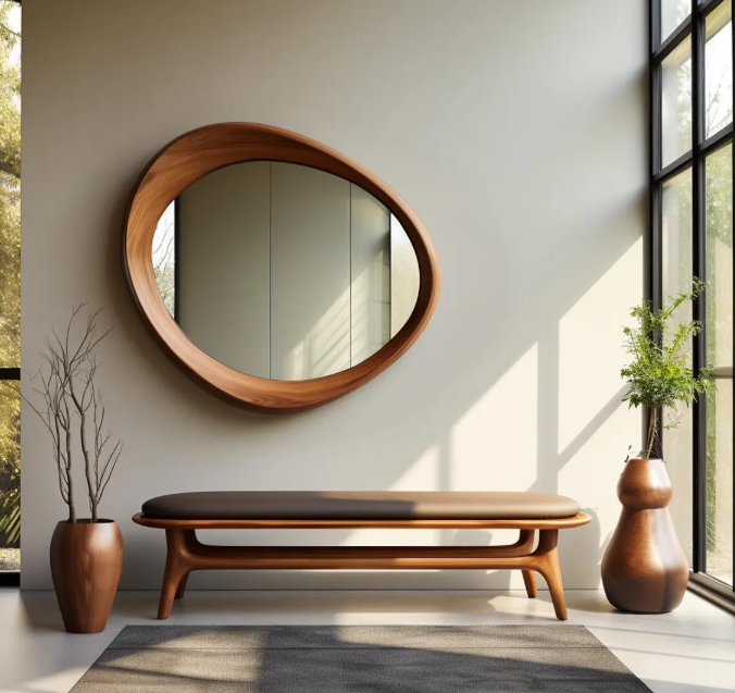 Contemporary Freeform Oval Mirror (BF008)