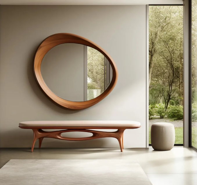 Contemporary Freeform Oval Mirror (BF008)