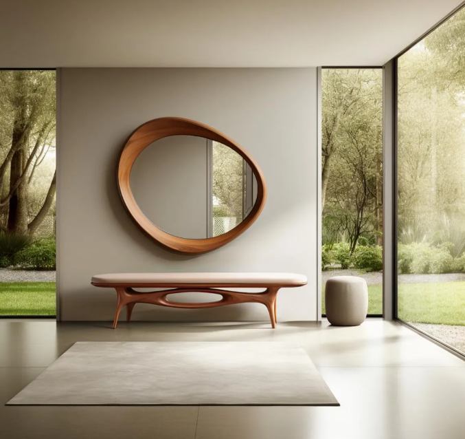 Contemporary Freeform Oval Mirror (BF008)