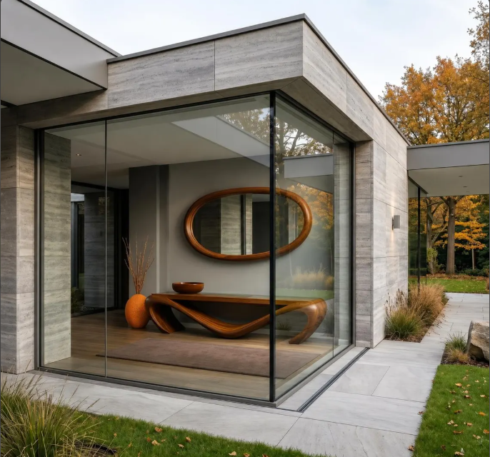 Luxury Sculptural Organic Oval Mirror (BF011)
