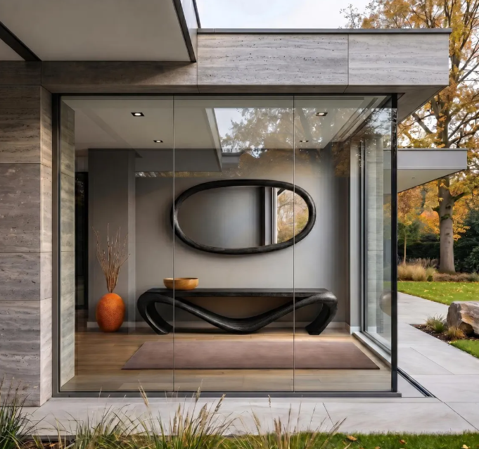 Luxury Sculptural Organic Oval Mirror (BF011)
