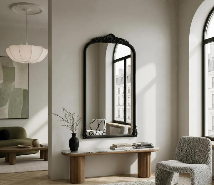 Baroque Arched Wall Mirror (BM008)