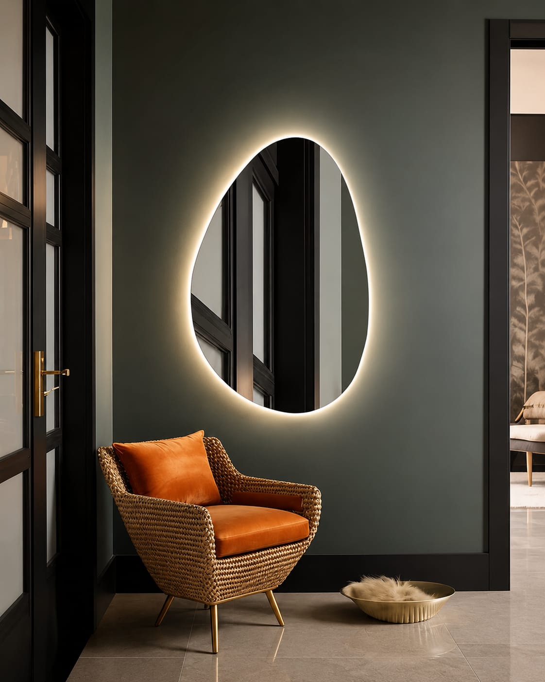 Auréa Asymmetrical Backlit Vanity Mirror (BL003)