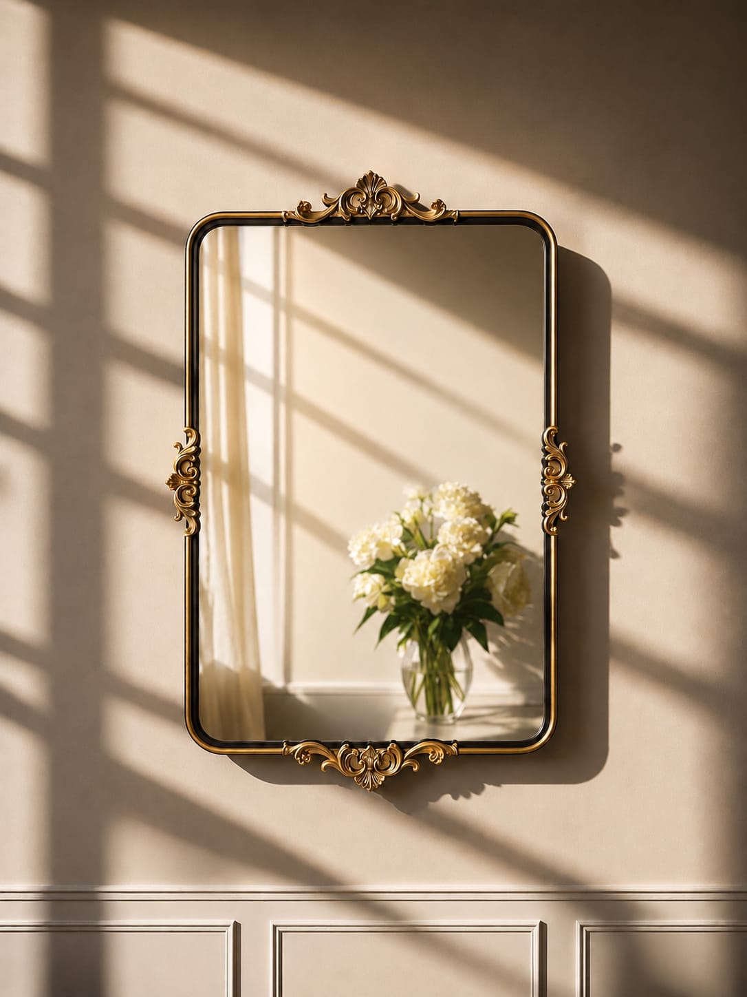Aurelia Rococo Wall Mirror – Luxury Antique Gold French Mirror (BM003)