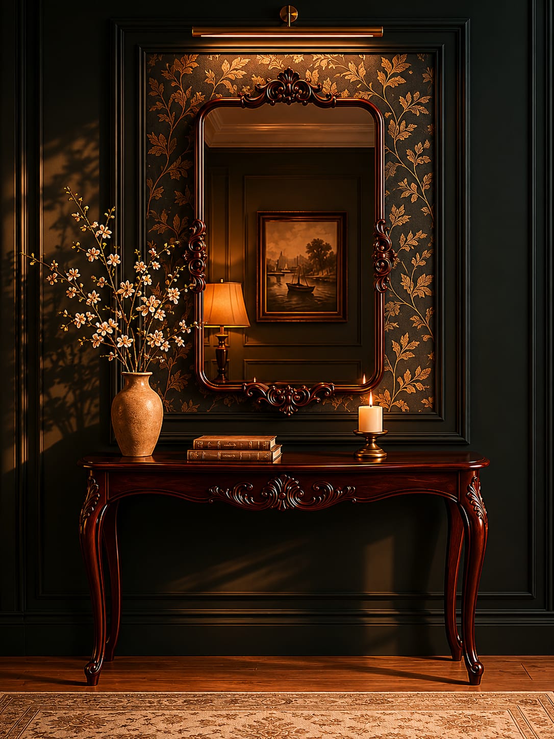 Aurelia Rococo Wall Mirror – Luxury Antique Gold French Mirror (BM003)