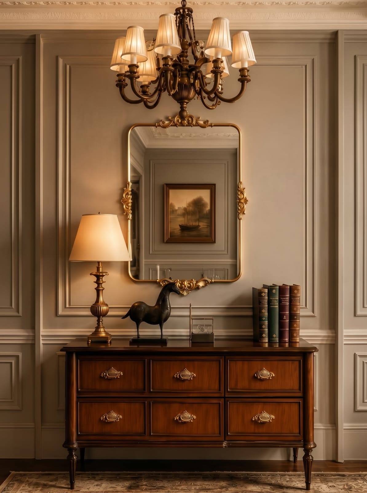 Aurelia Rococo Wall Mirror – Luxury Antique Gold French Mirror (BM003)