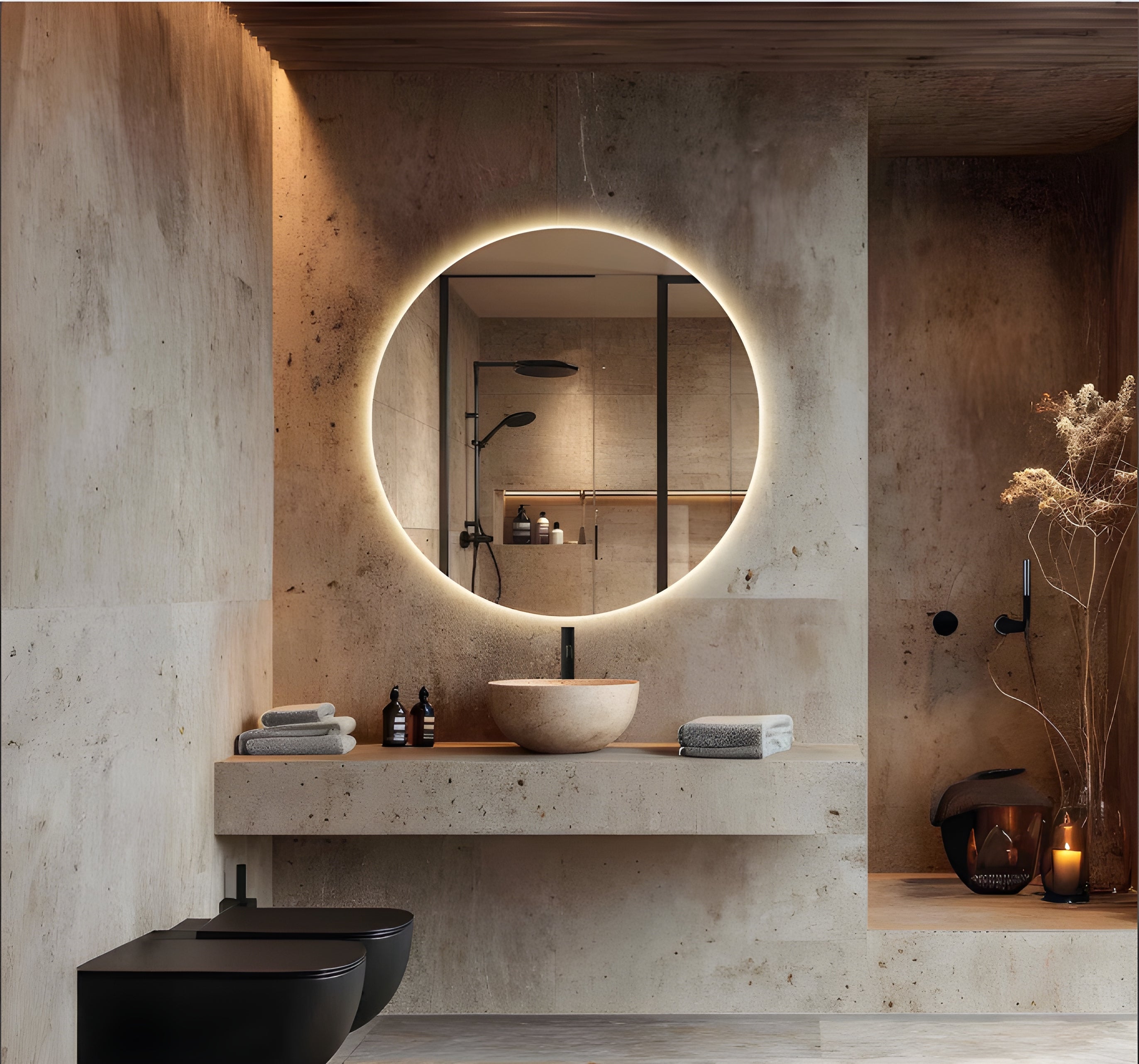 Round Illuminated Vanity Wall Mirror (BL010)