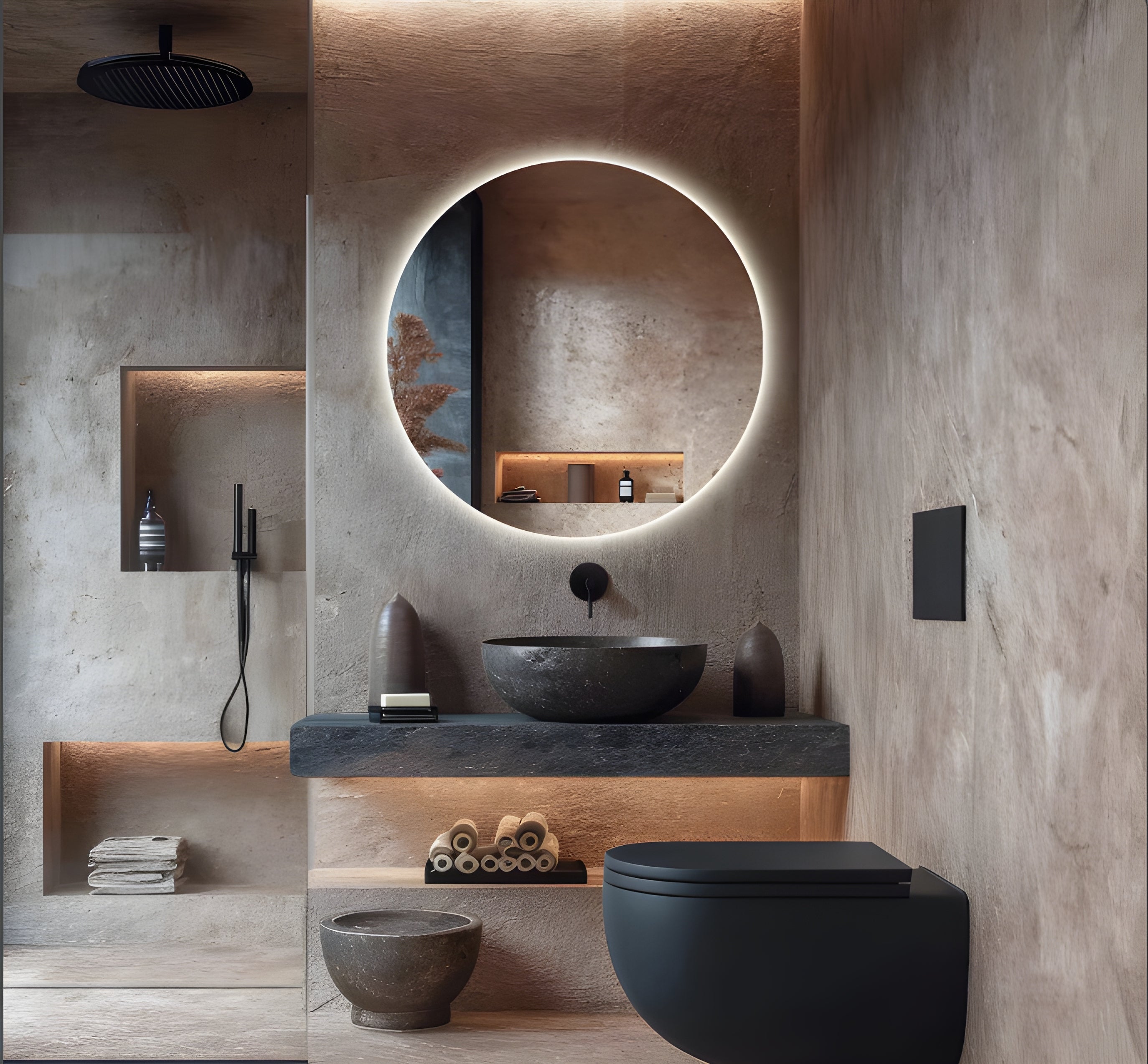 Round Illuminated Vanity Wall Mirror (BL010)