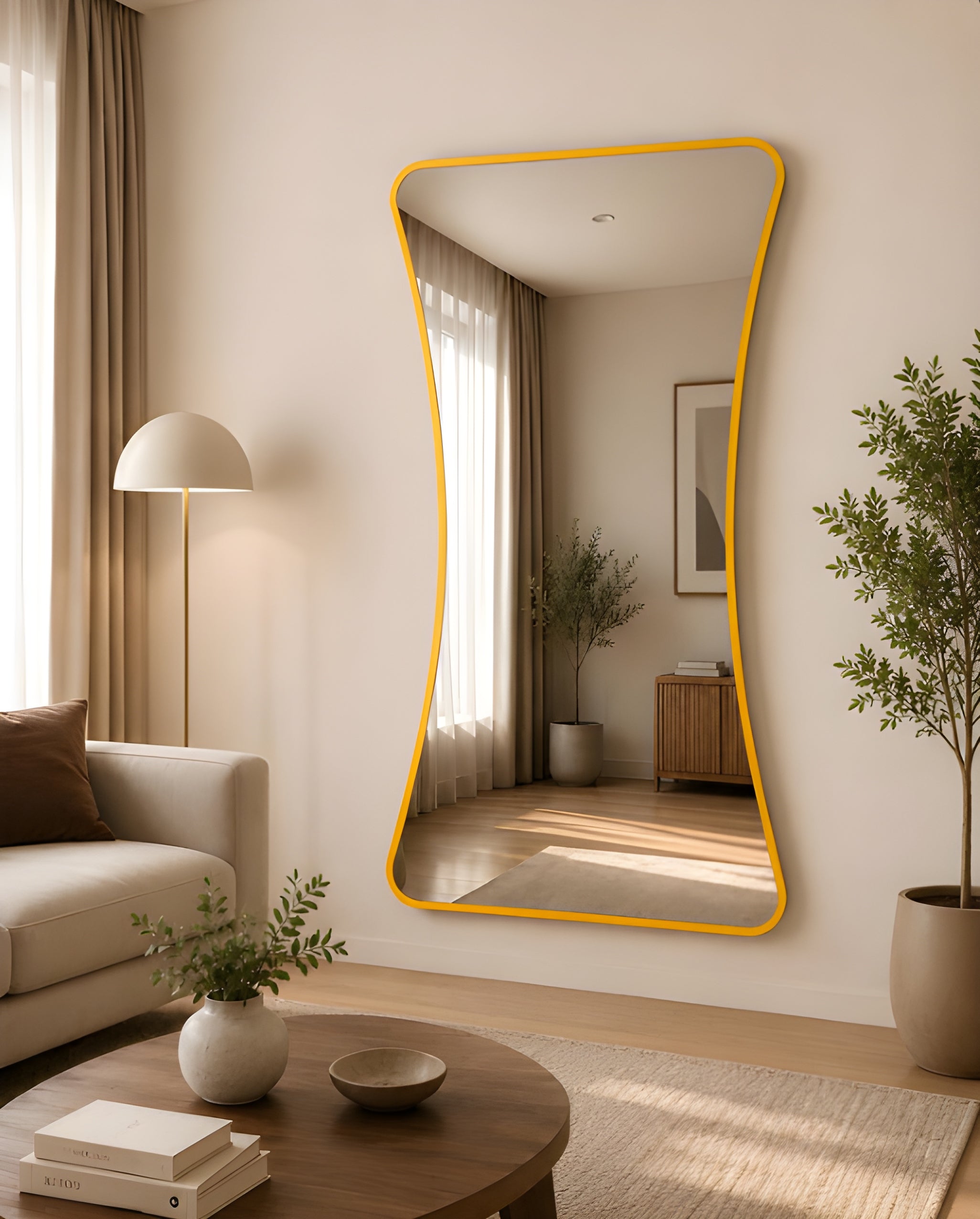 Modern Hourglass Full-Length Wall Mirror (MM026)