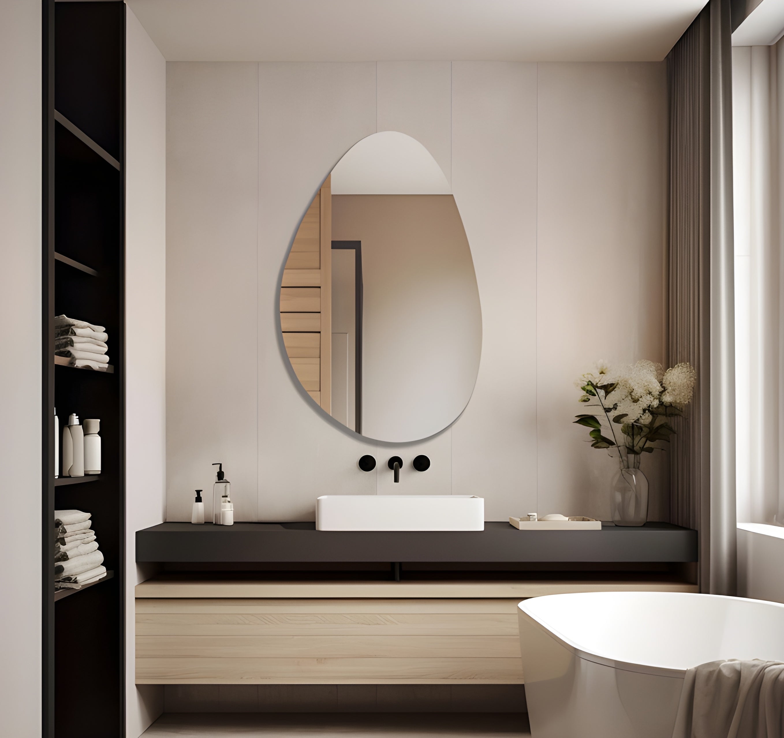 Auréa Asymmetrical Backlit Vanity Mirror (BL003)