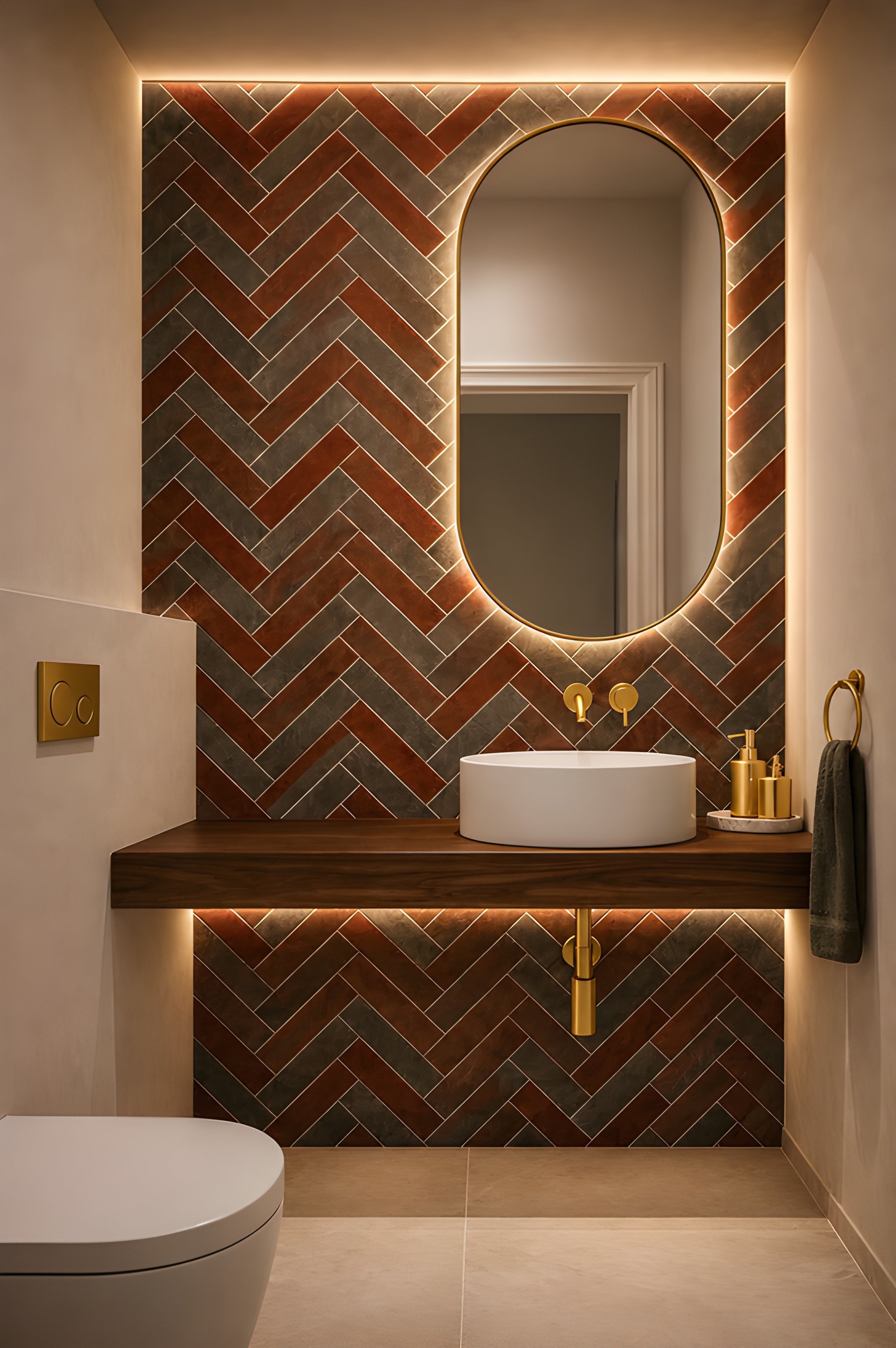 Backlit Oval Bathroom Mirror, Vanity Mirror (BL001)
