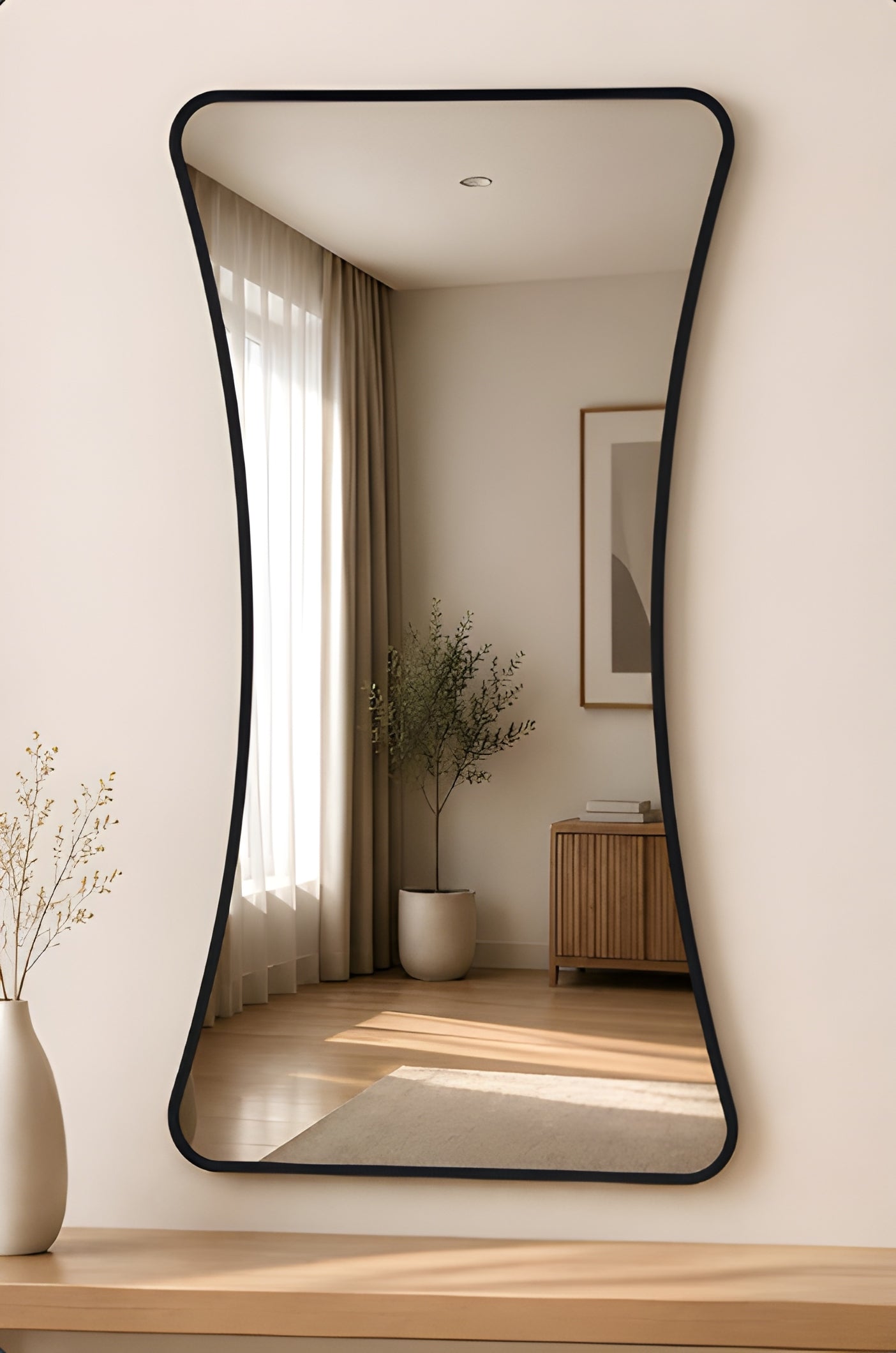 Modern Hourglass Full-Length Wall Mirror (MM026)