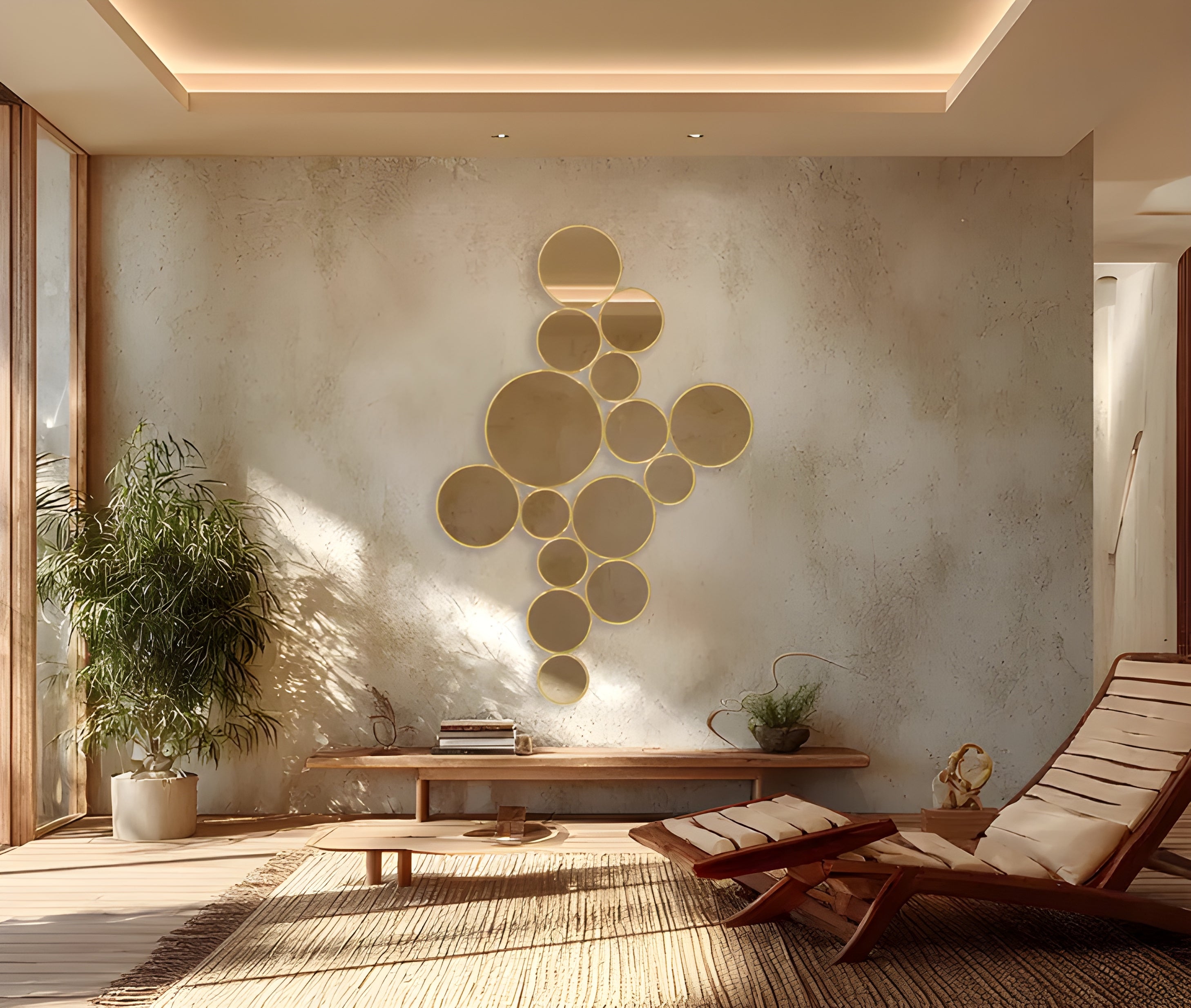 Modern Cluster Round Wall Mirror (MM024)